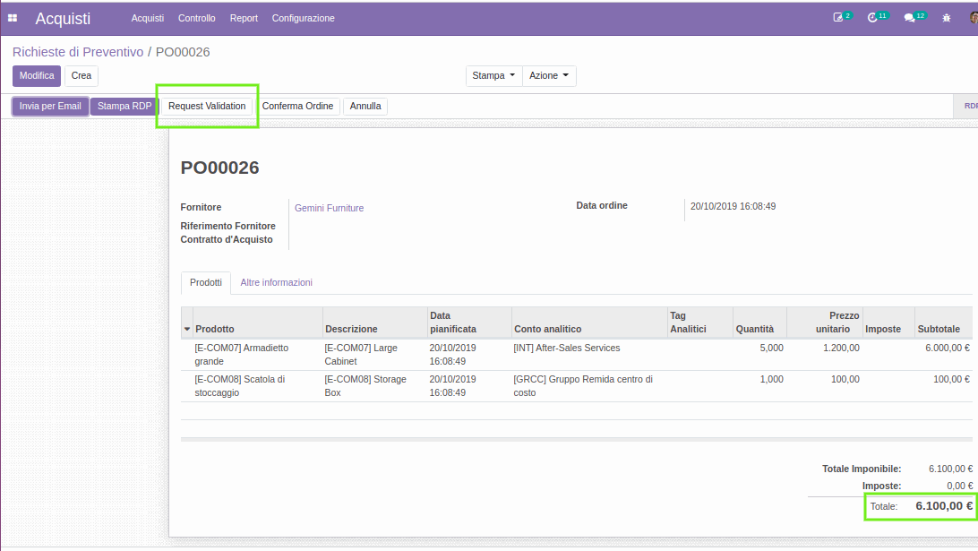 Odoo • Testo e immagine